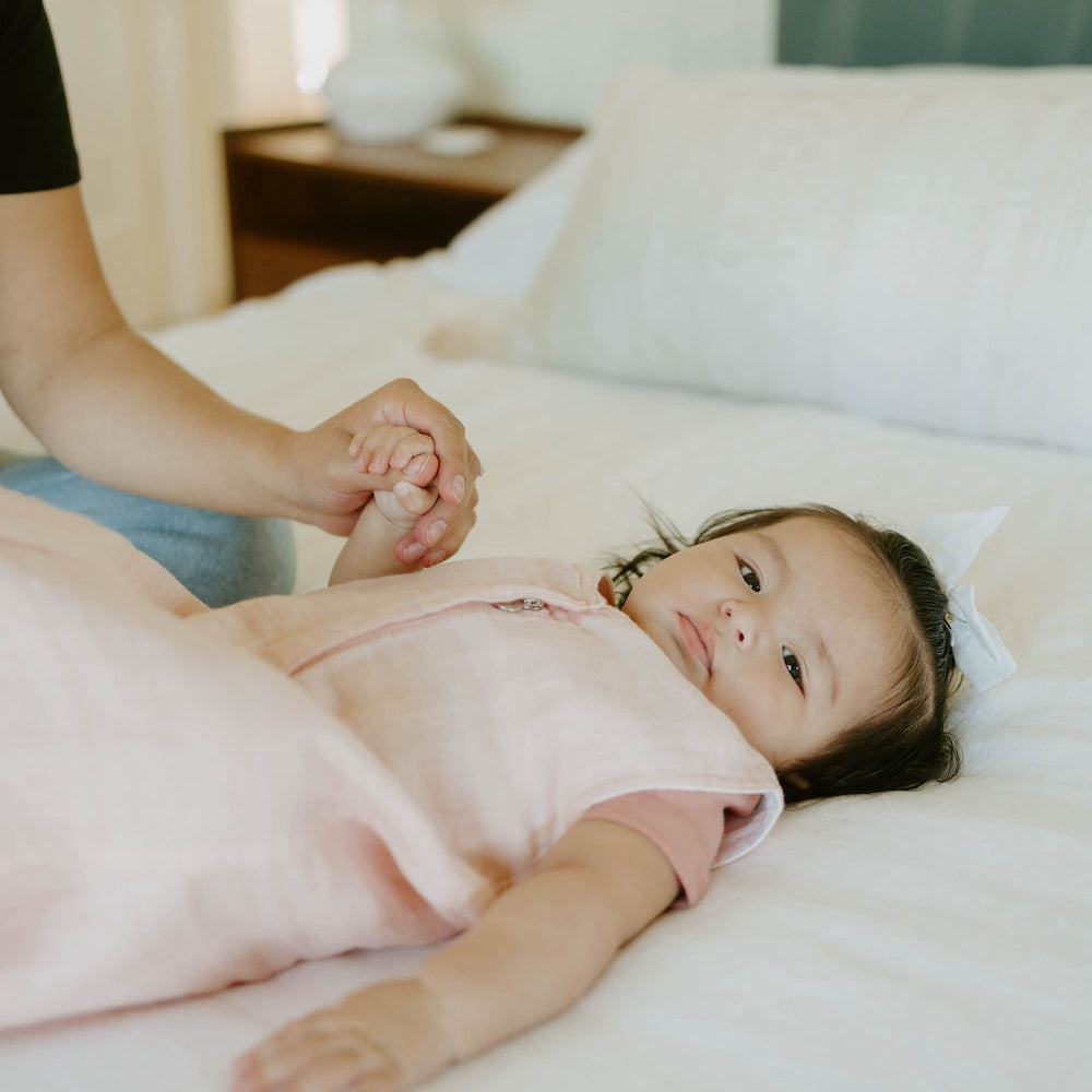 Little Unicorn Cotton Muslin Sleep Bag | Rose Petal