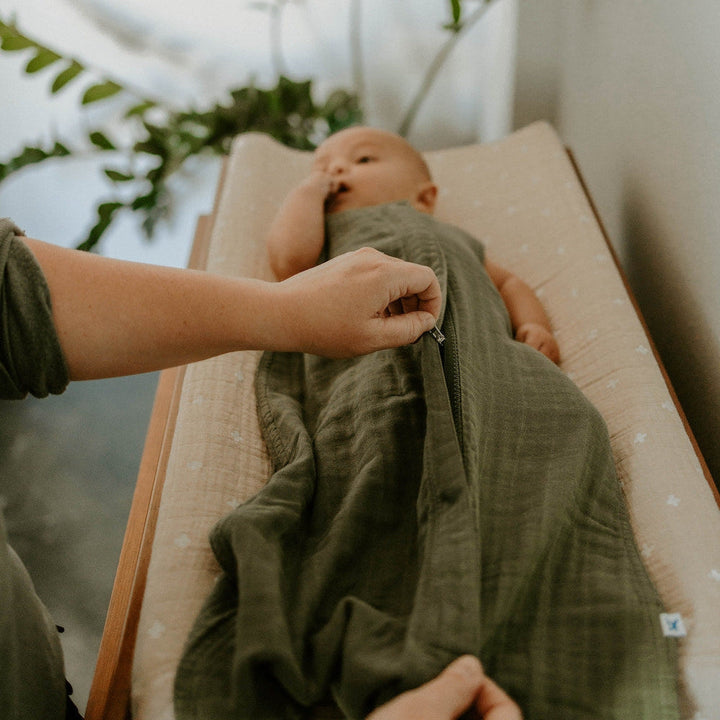 Little Unicorn Cotton Muslin Sleep Bag | Fern