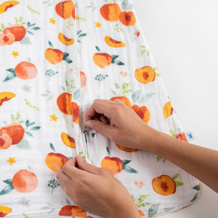 Little Unicorn Cotton Muslin Sleep Bag | Georgia Peach