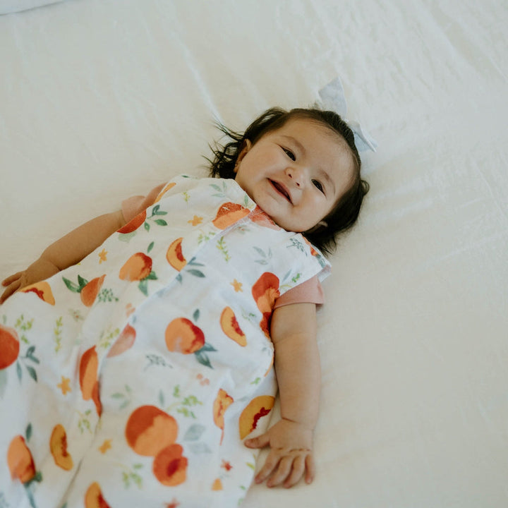 Little Unicorn Cotton Muslin Sleep Bag | Georgia Peach