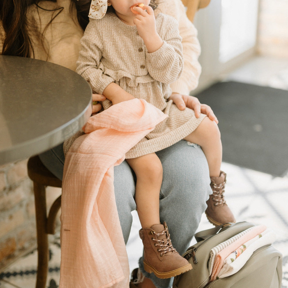 Little Unicorn Cotton Muslin Squares 4 Pack | Rose Petal