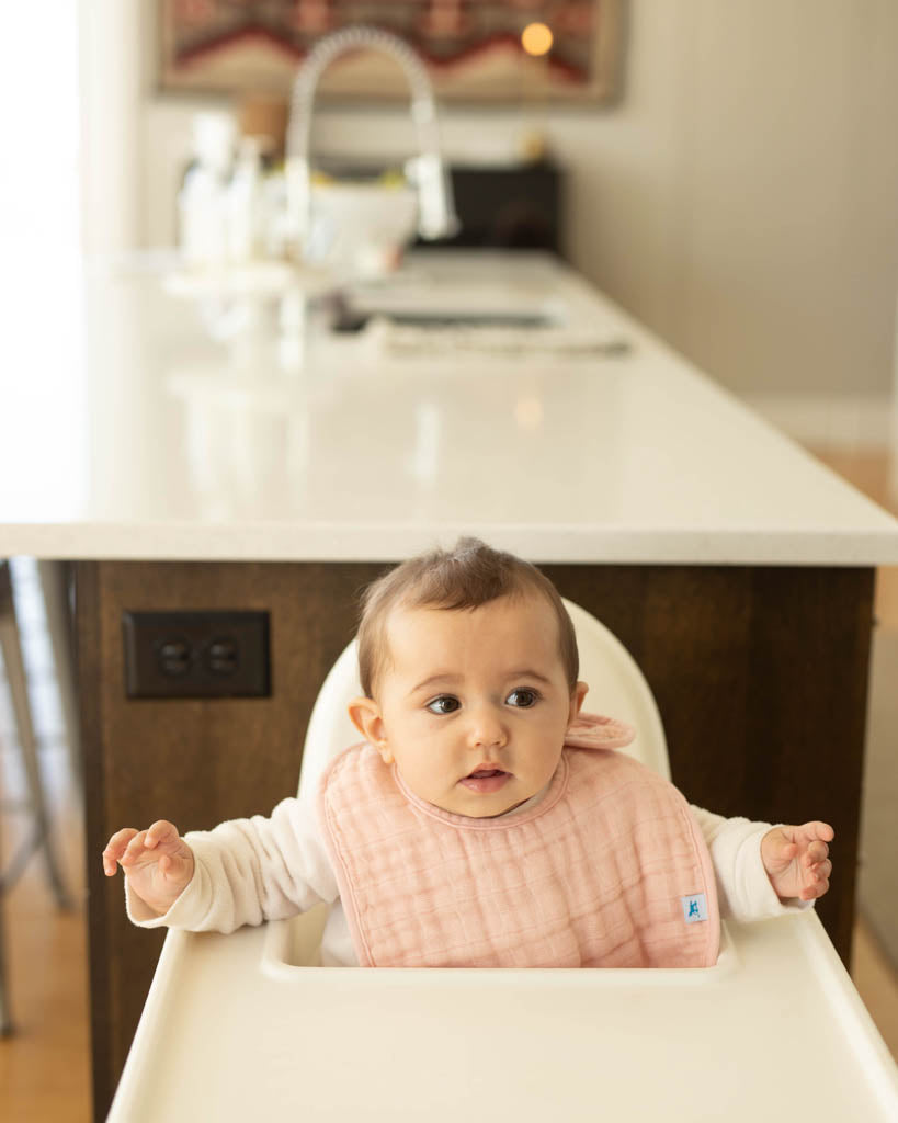 Little Unicorn Cotton Muslin Classic Bib 3 Pack | Rose Petal