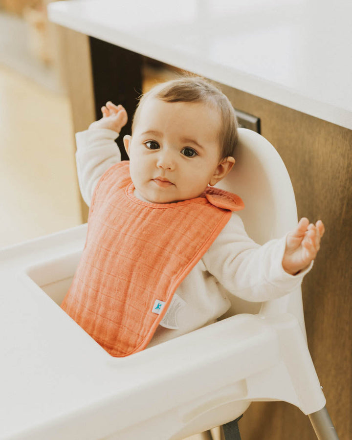 Little Unicorn Cotton Muslin Classic Bib 3 Pack | Rose Petal