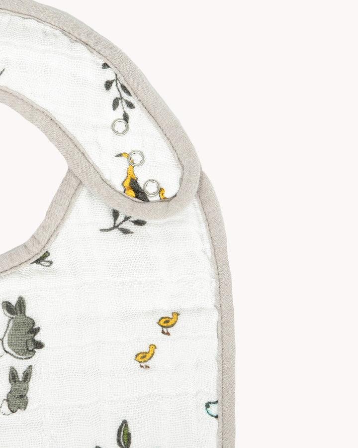 Little Unicorn Cotton Muslin Classic Bib 3 Pack | Forest Friends 2