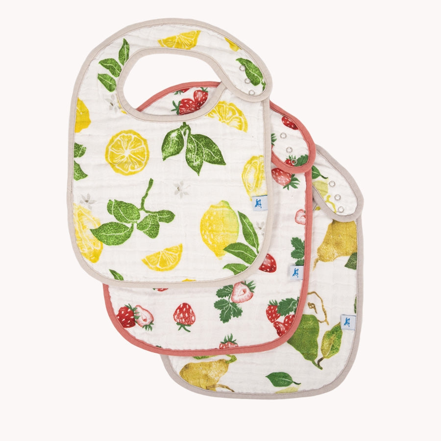 Little Unicorn Cotton Muslin Classic Bib 3 Pack | Fruit Stand