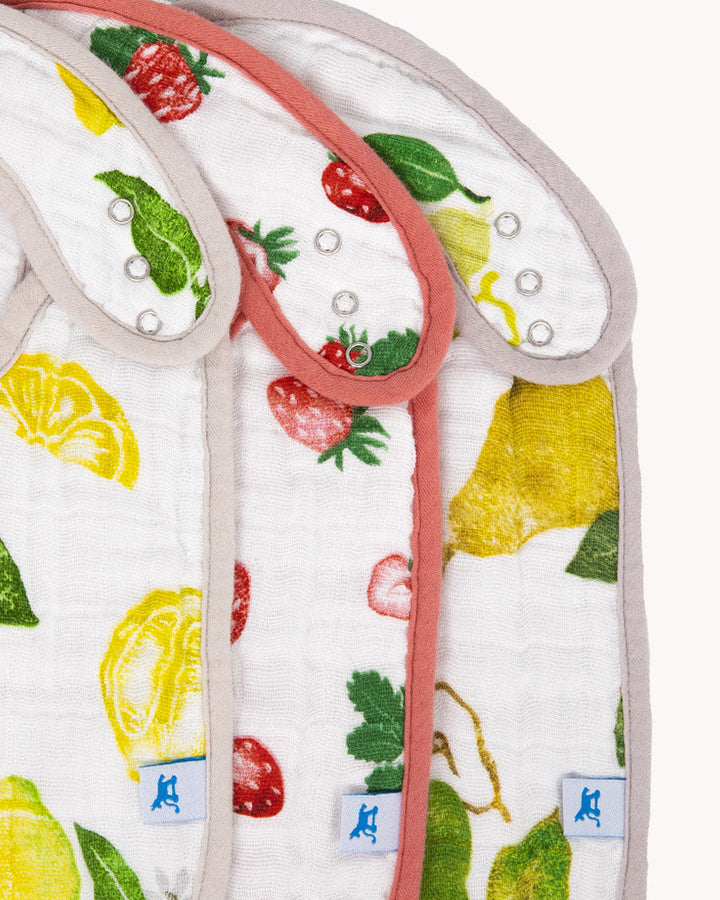 Little Unicorn Cotton Muslin Classic Bib 3 Pack | Fruit Stand