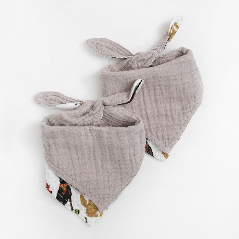 Little Unicorn Cotton Muslin Reversible Bandana Bib 2 Pack | Woof
