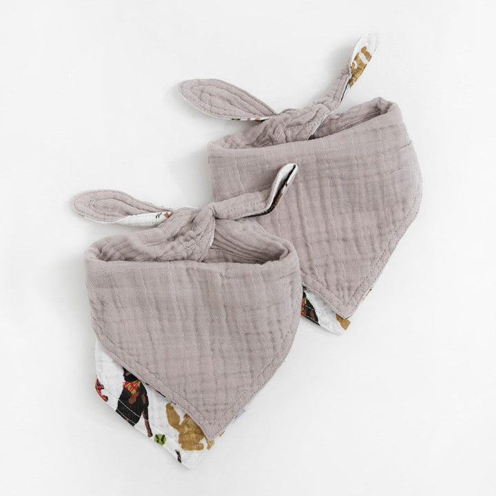 Little Unicorn Cotton Muslin Reversible Bandana Bib 2 Pack | Woof
