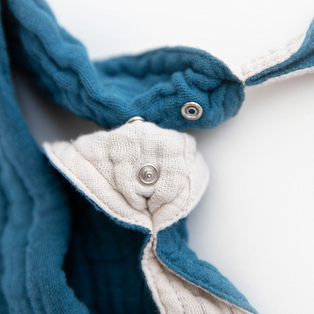 Little Unicorn Cotton Muslin Reversible Bandana Bib | Lake