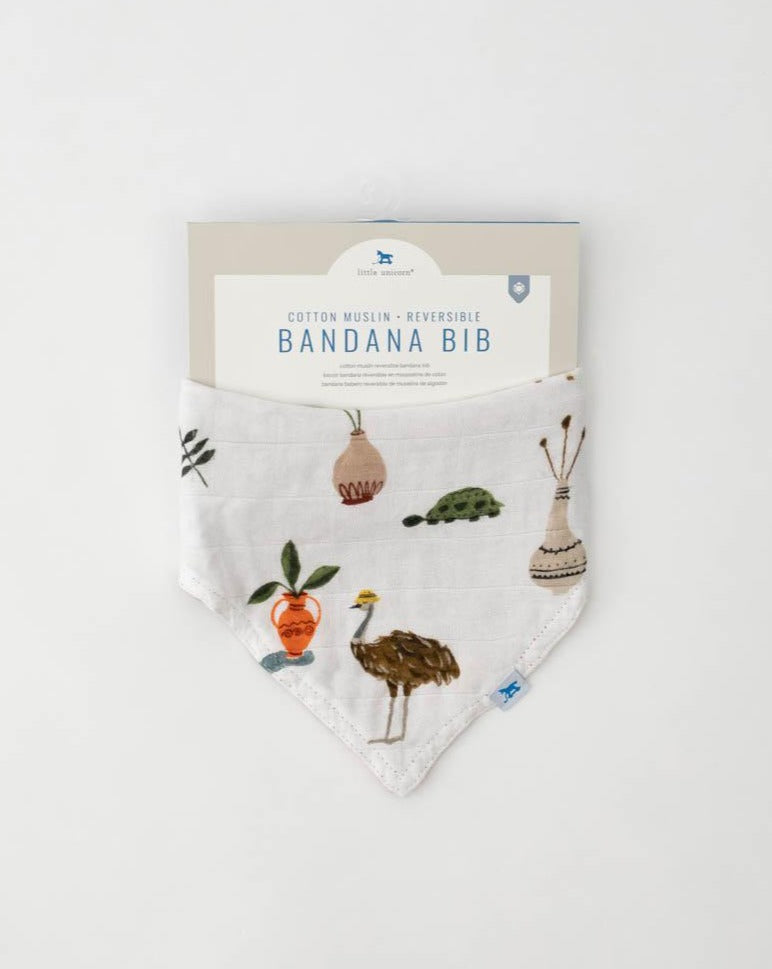 Little Unicorn Deluxe Muslin Reversible Bandana Bib | Safari Social