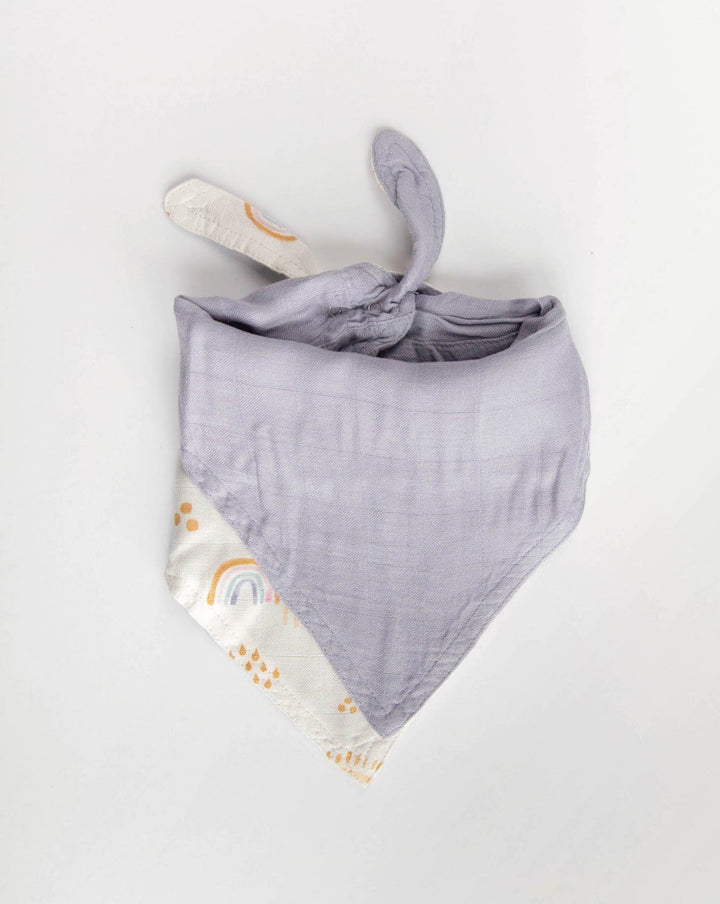 Little Unicorn Deluxe Muslin Reversible Bandana Bib | Rainbows & Raindrops