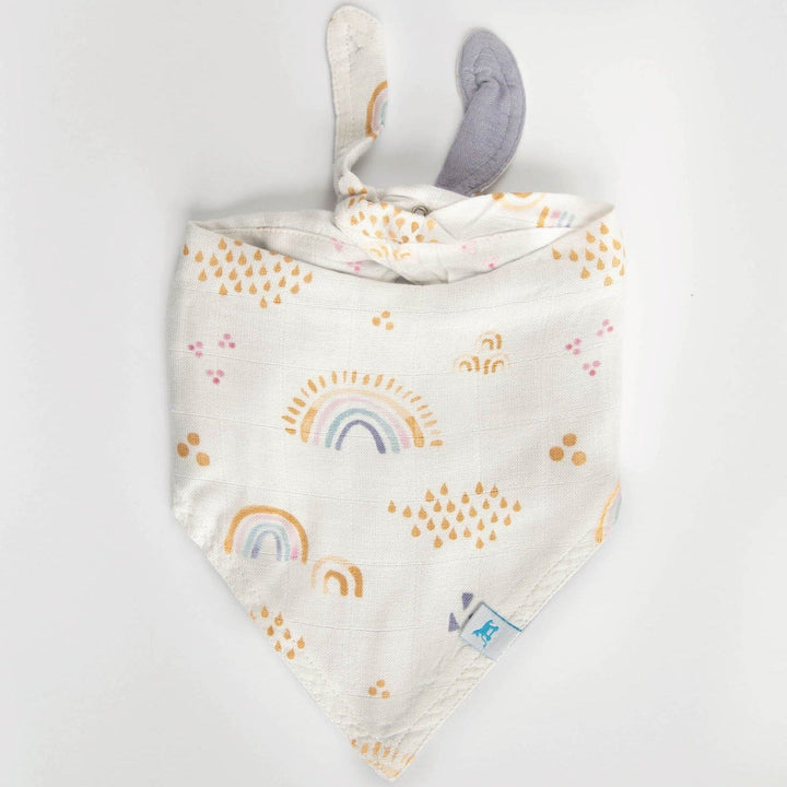 Little Unicorn Deluxe Muslin Reversible Bandana Bib | Rainbows & Raindrops