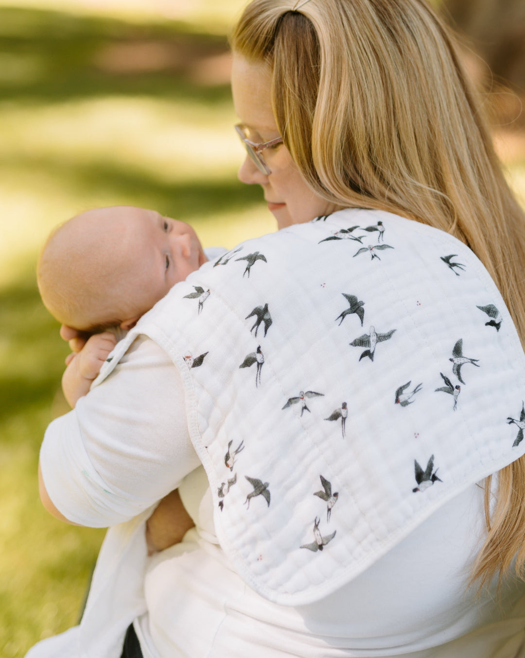 Little Unicorn Organic Cotton Muslin Burp Cloth 2 Pack | Swallows + Wheat