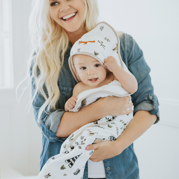 Little Unicorn Infant Hooded Towel & Washcloth Set | Forest Friends