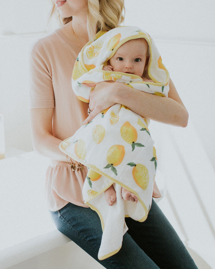 Little Unicorn Infant Hooded Towel | Lemon