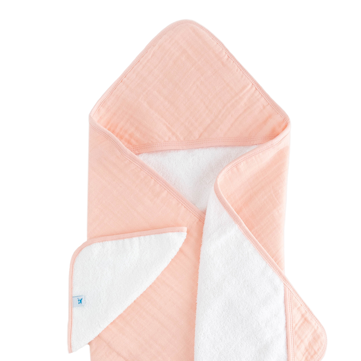 Little Unicorn Infant Hooded Towel & Washcloth Set | Rose Petal