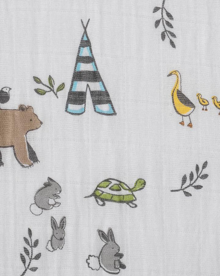 Little Unicorn Cotton Muslin Crib Sheet | Forest Friends