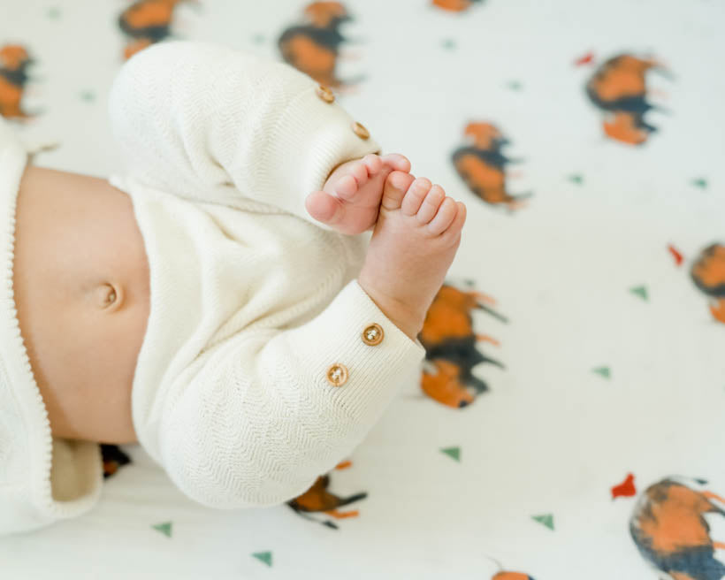 Little Unicorn Cotton Muslin Crib Sheet | Bison