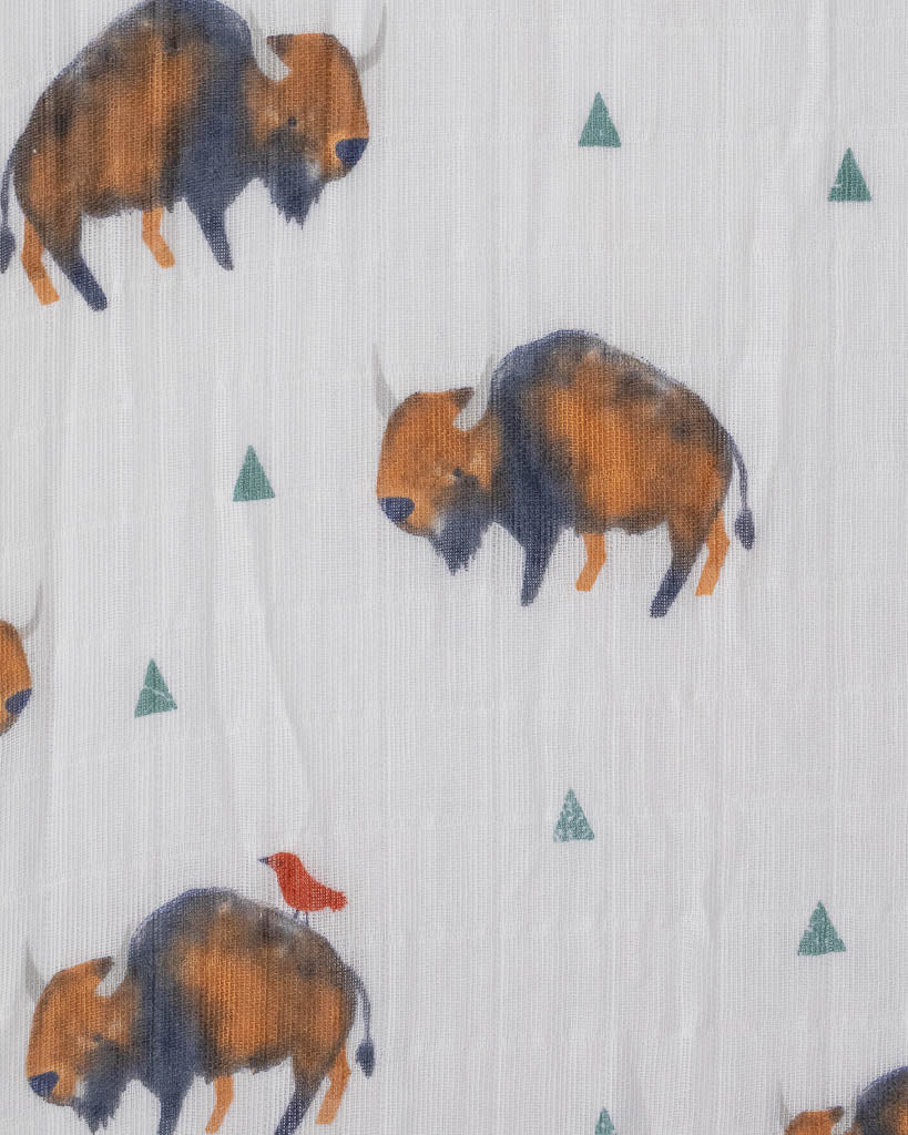 Little Unicorn Cotton Muslin Crib Sheet | Bison