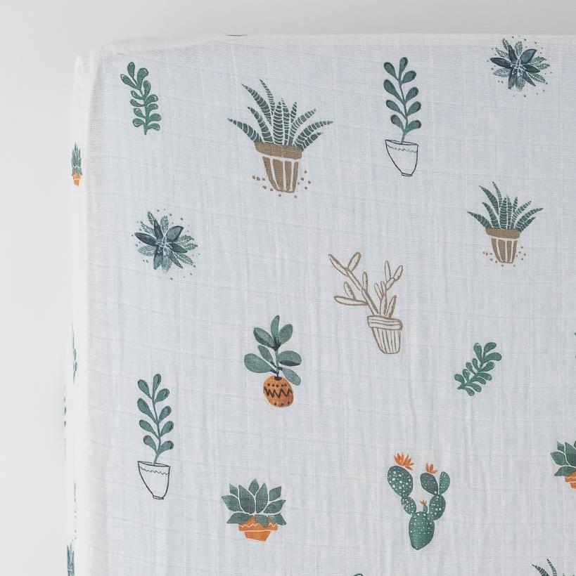 Little Unicorn Cotton Muslin Crib Sheet | Prickle Pots