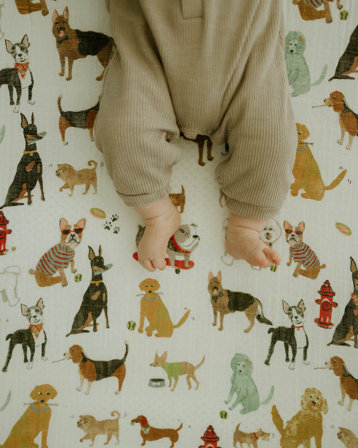 Little Unicorn Cotton Muslin Crib Sheet | Woof