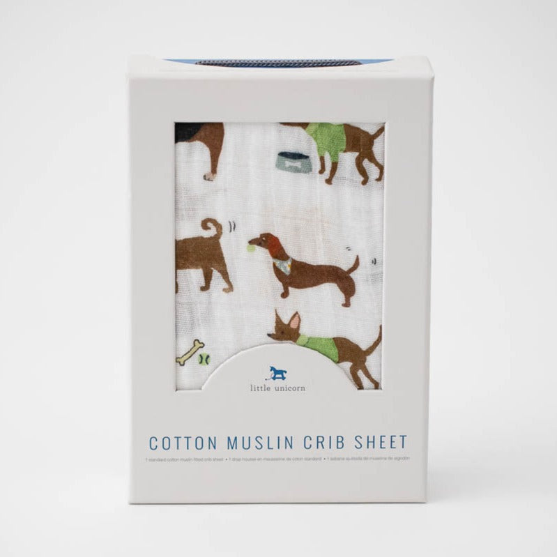 Little Unicorn Cotton Muslin Crib Sheet | Woof