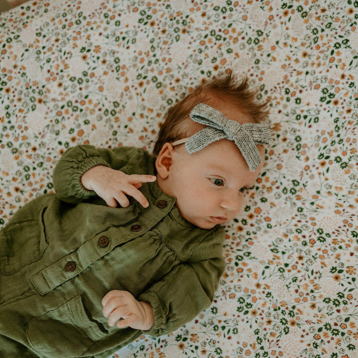 Little Unicorn Cotton Muslin Crib Sheet | Pressed Petals