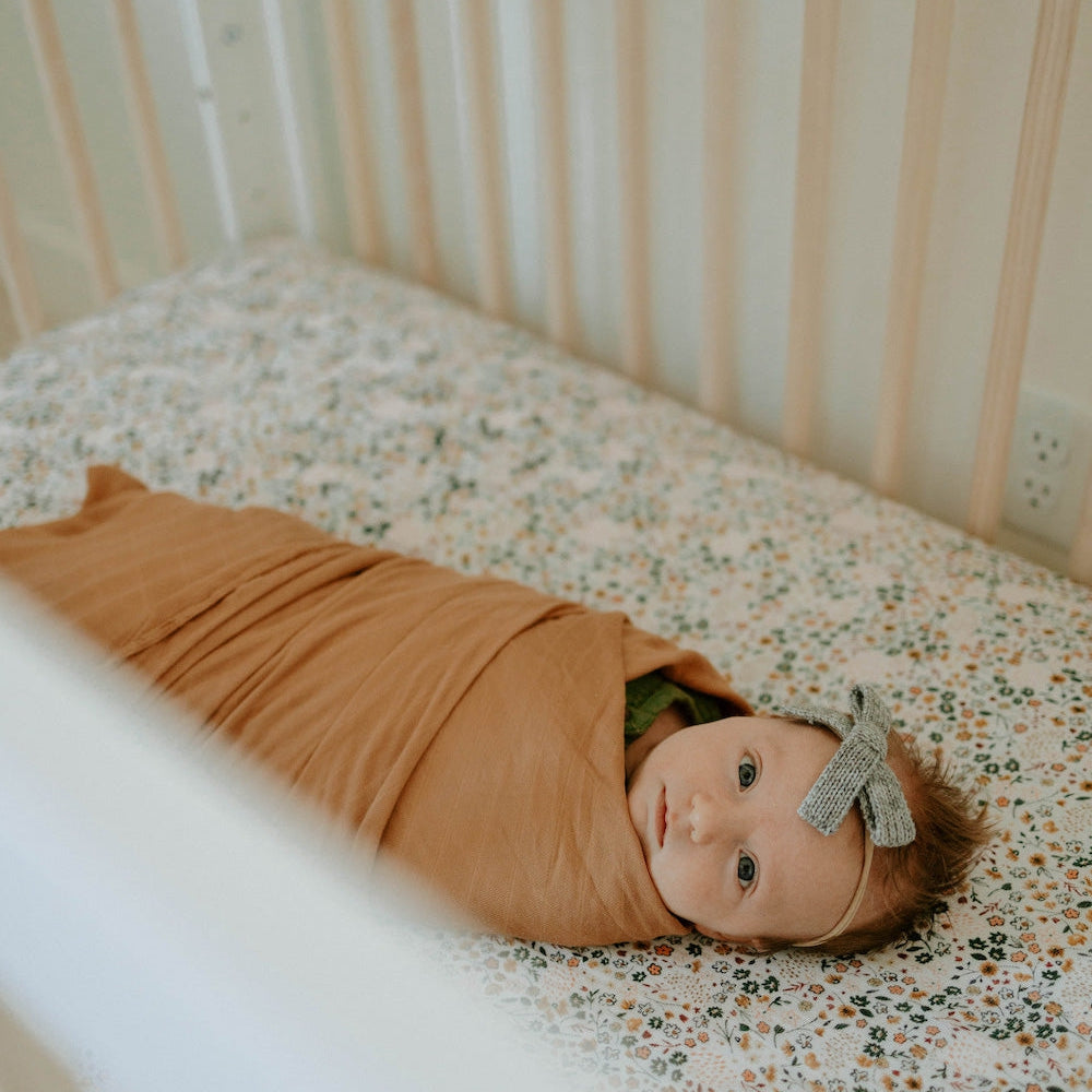 Little Unicorn Cotton Muslin Crib Sheet | Pressed Petals