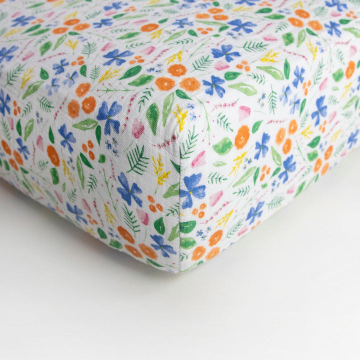Little Unicorn Cotton Muslin Crib Sheet | Mountain Bloom