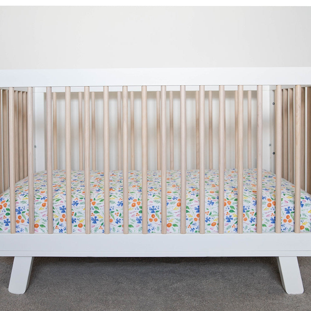 Little Unicorn Cotton Muslin Crib Sheet | Mountain Bloom