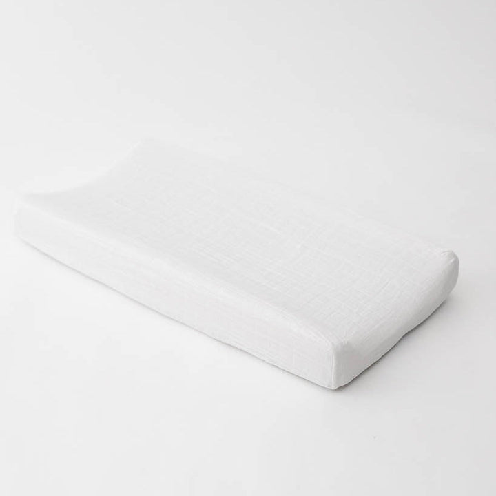 Little Unicorn Cotton Muslin Changing Pad Cover | White