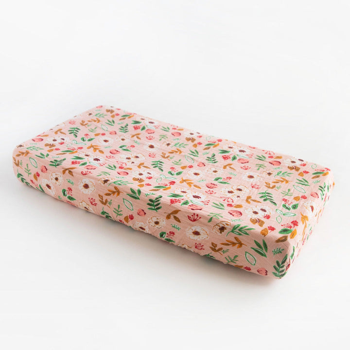 Little Unicorn Cotton Muslin Changing Pad Cover | Vintage Floral