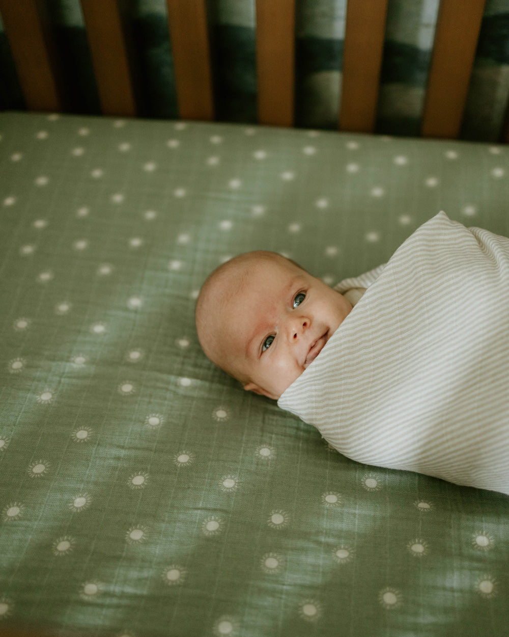 Little Unicorn Organic Cotton Muslin Crib Sheet | Sage Suns