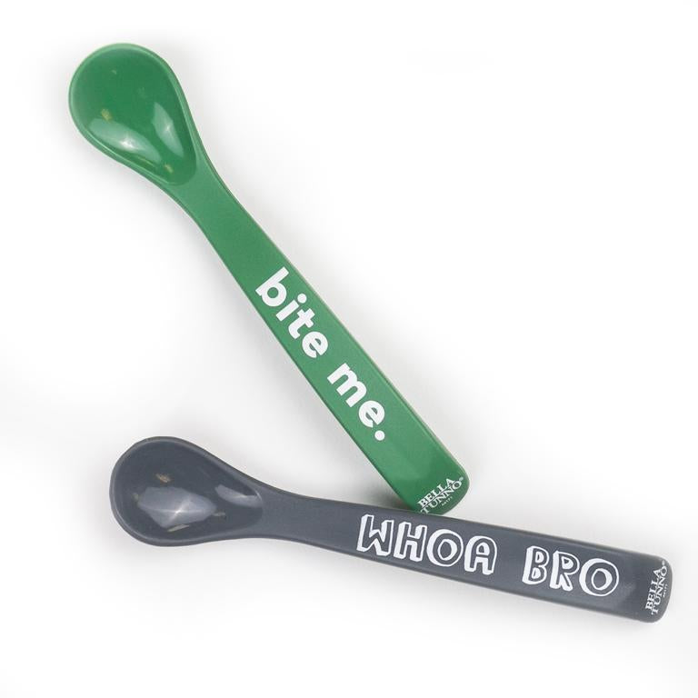 Bella Tunno Bite Me / Whoa Bro Spoon Set