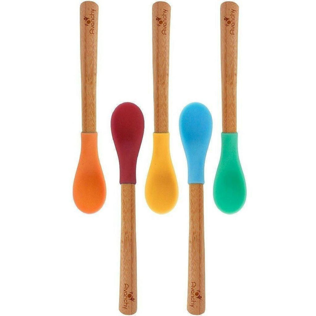 Avanchy Bamboo & Silicone Infant Spoons