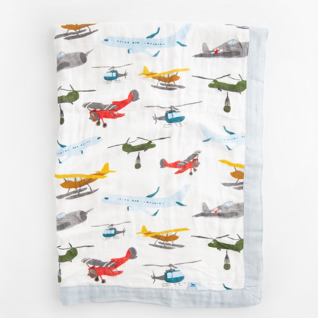 Little Unicorn Deluxe Muslin Baby Quilt | Air Show