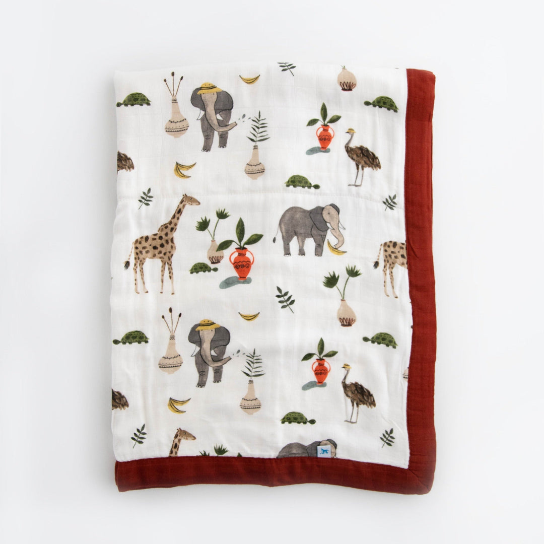 Little Unicorn Deluxe Muslin Baby Quilt | Safari Social