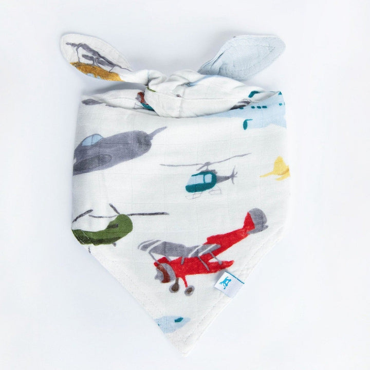 Little Unicorn Deluxe Muslin Reversible Bandana Bib | Air Show