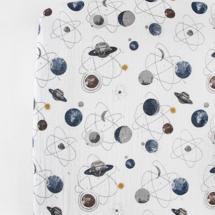 Little Unicorn Cotton Muslin Crib Sheet | Planetary