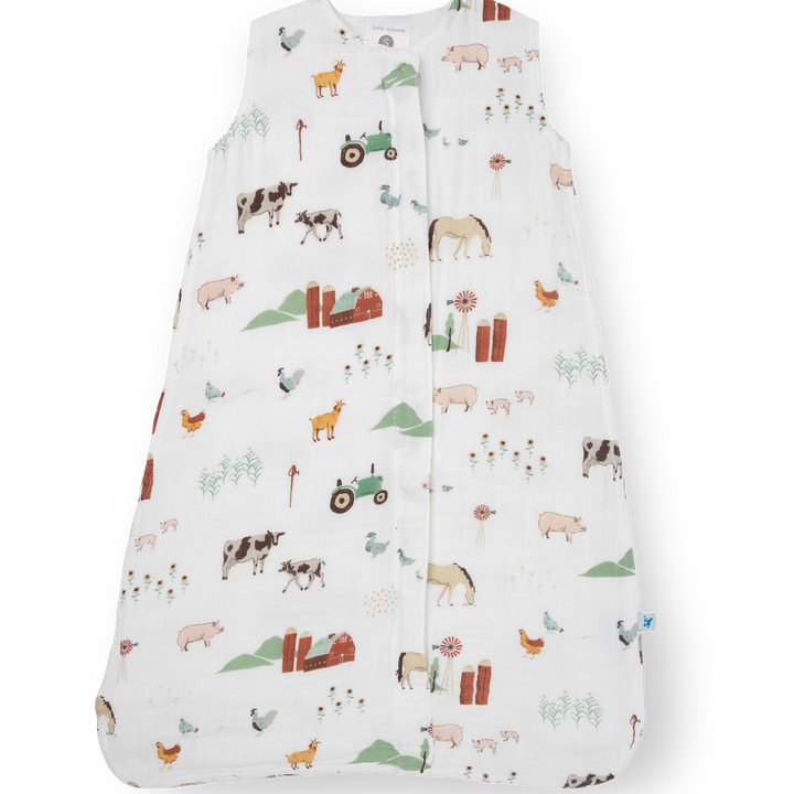 Little Unicorn Cotton Muslin Sleep Bag | Farmyard