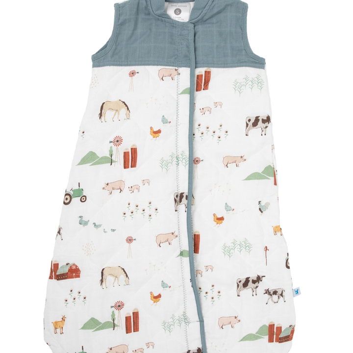 Little Unicorn Cotton Muslin Quilted Sleep Bag | Farmyard