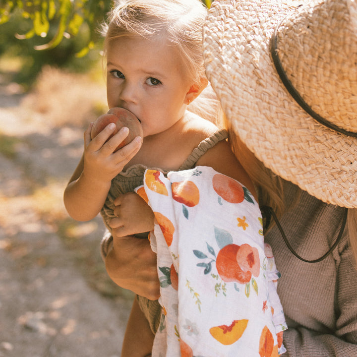 Little Unicorn Cotton Muslin Swaddle Blanket 3 Pack | Georgia Peach 2
