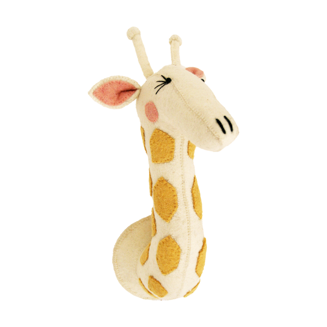 Fiona Walker Original Felt Animal Head Girl Giraffe