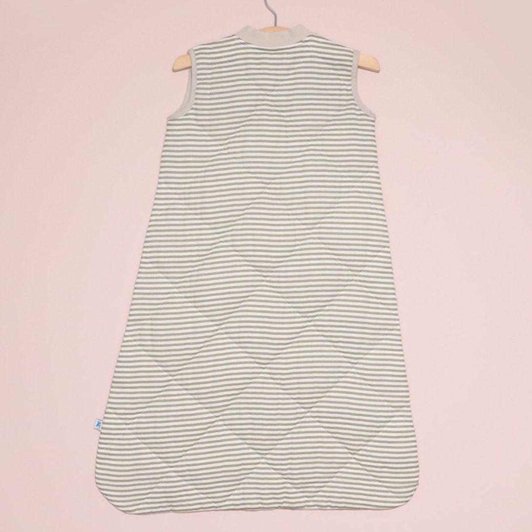 Little Unicorn Cotton Muslin Quilted Sleep Bag | Grey Stripe