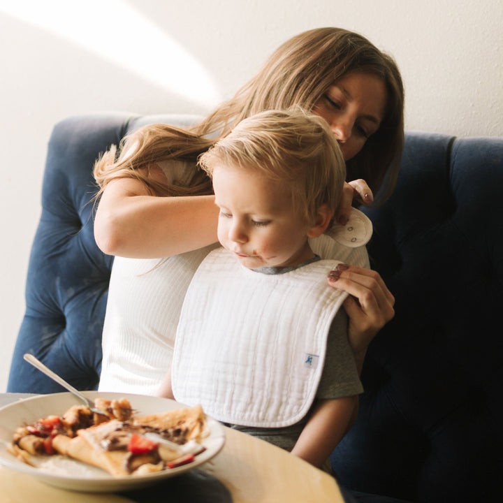 Little Unicorn Cotton Muslin Classic Bib 3 Pack | White
