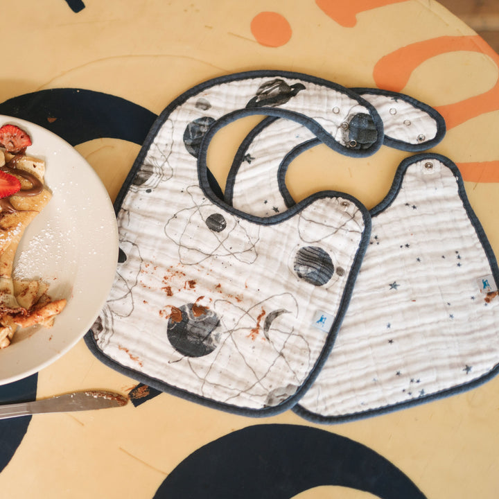 Little Unicorn Cotton Muslin Classic Bib 3 Pack | Planetary 2