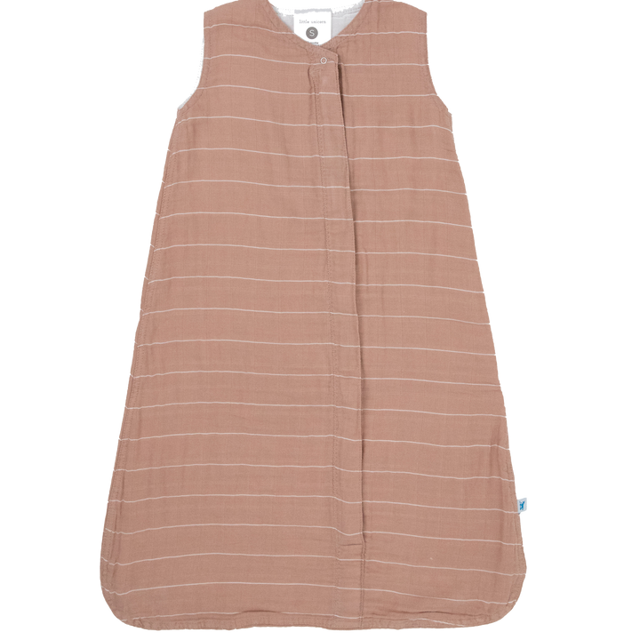 Little Unicorn Cotton Muslin Sleep Bag | Mauve Stripe