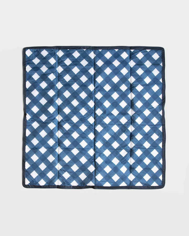 Little Unicorn Outdoor Blanket | Navy Plaid