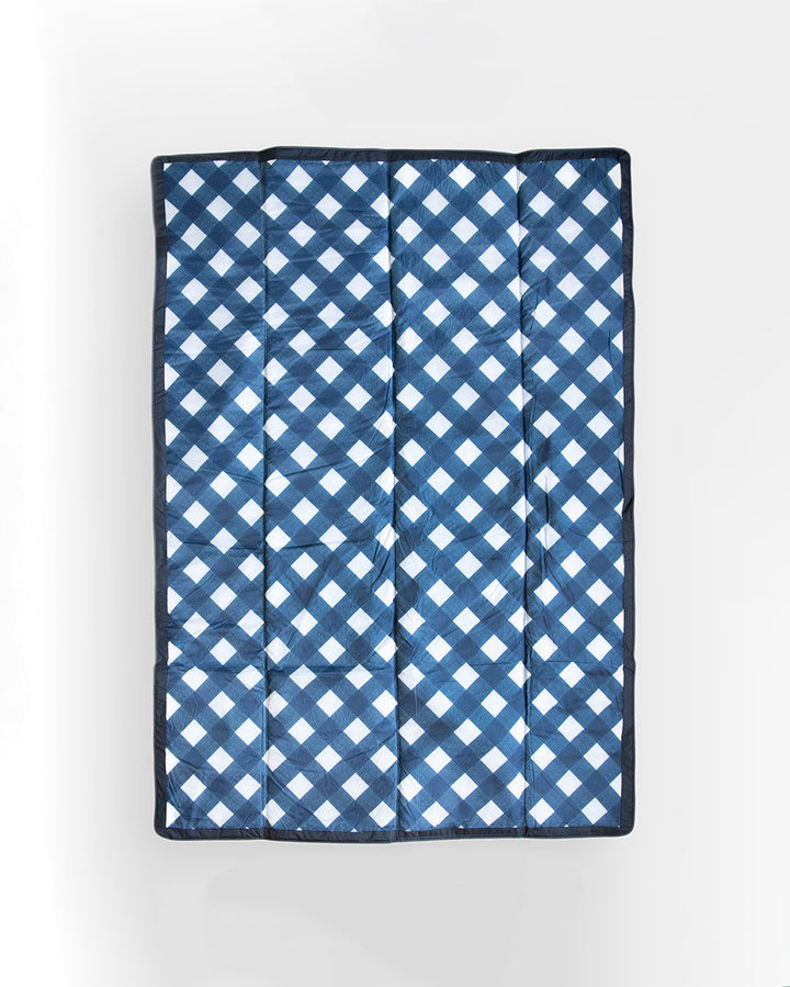 Little Unicorn Outdoor Blanket | Navy Plaid