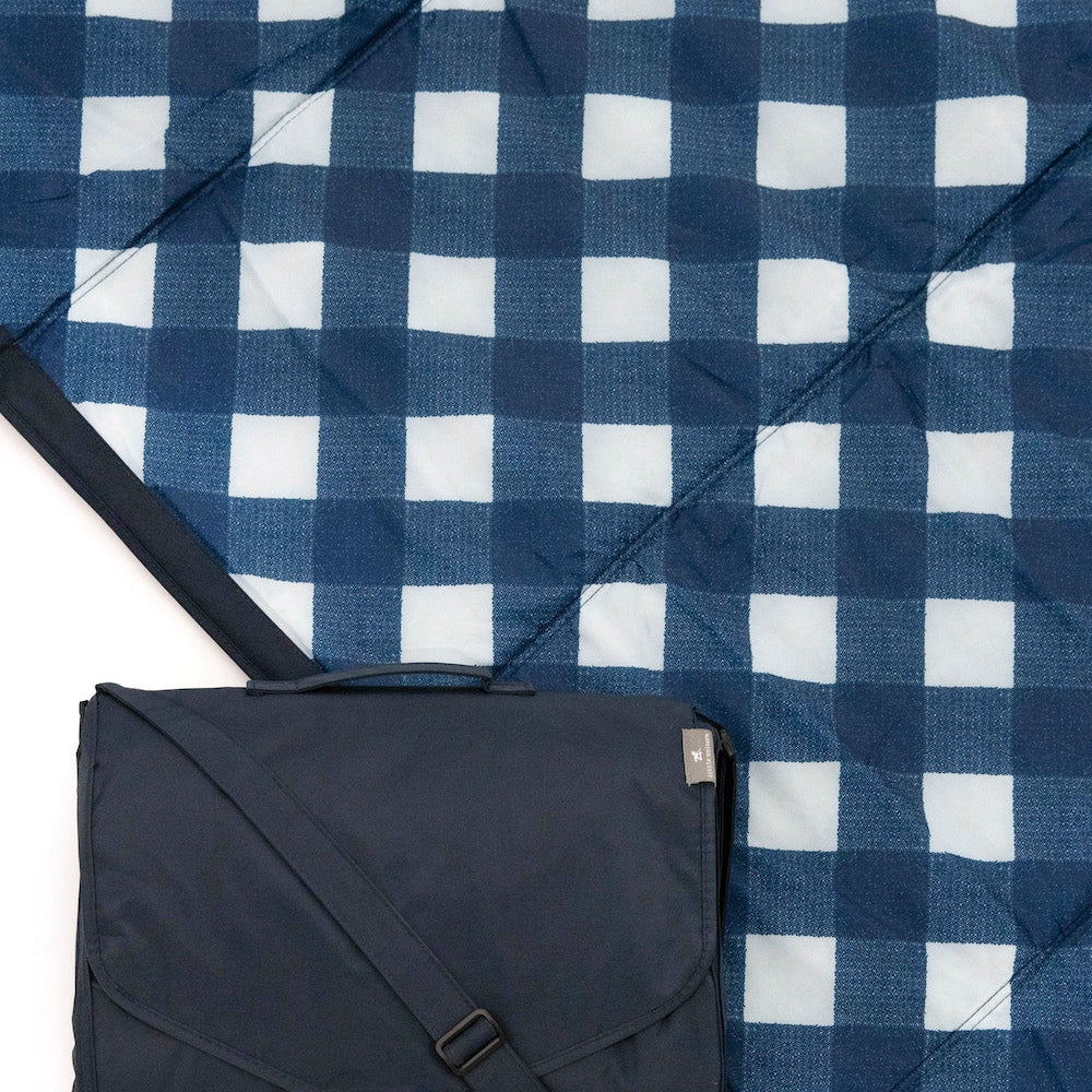 Little Unicorn Outdoor Blanket | Navy Plaid